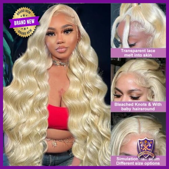13x6 Lace Front Wig Human Hair 200% Density Body Wave 30 Inch